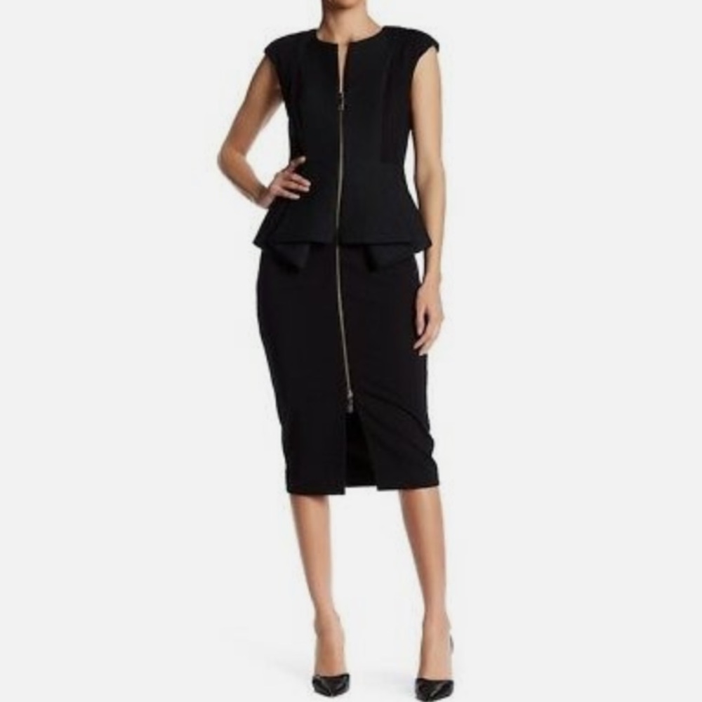 Ted Baker Black Peplum Dress